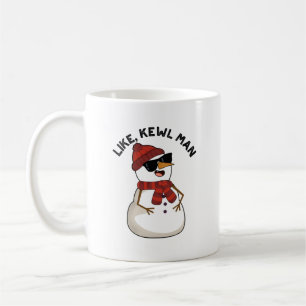 Som Kewl Man Funny Coola Snögubbe Pun Kaffemugg