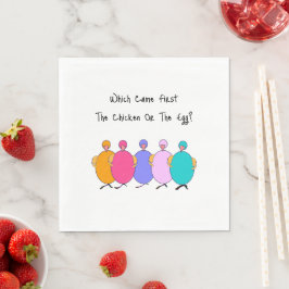 som kom först från kycklingen eller äggen pappersservett