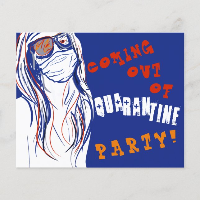 som kommer ut ur karantänen party (Framsida)