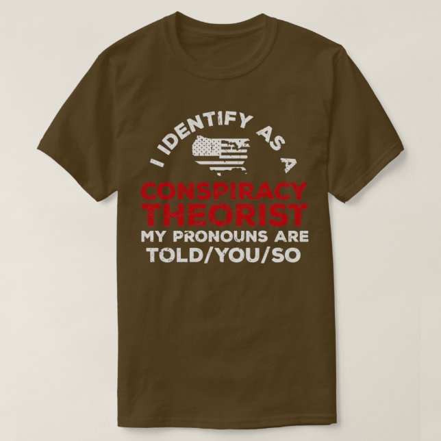 Som konspiration ser jag att terroristiska pronoun t shirt (Design framsida)