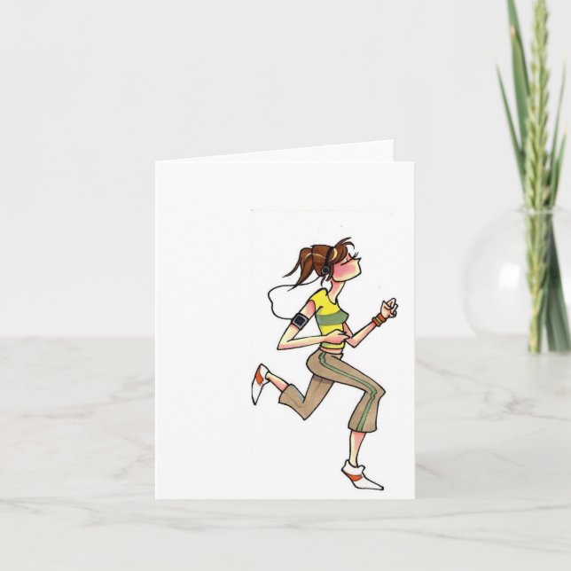 som kör kvinnonotecard kort (Framsida)