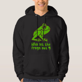 SOM LÅT FROGERNA UT Lustig grodpun Hoodie