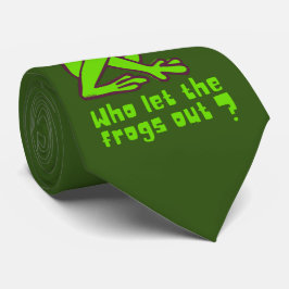 SOM LÅT FROGERNA UT Lustig grodpun Slips