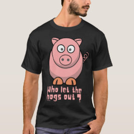 SOM LÅT HUNGERNA UT Lustiga gris pun T Shirt