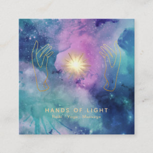 *~* som lätt läker kosmiska stjärnor för fyrkantigt visitkort