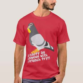 Som lycklig som duva med fransk grå t shirt
