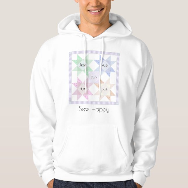 Söm lyckliga huvar hoodie (Framsida)