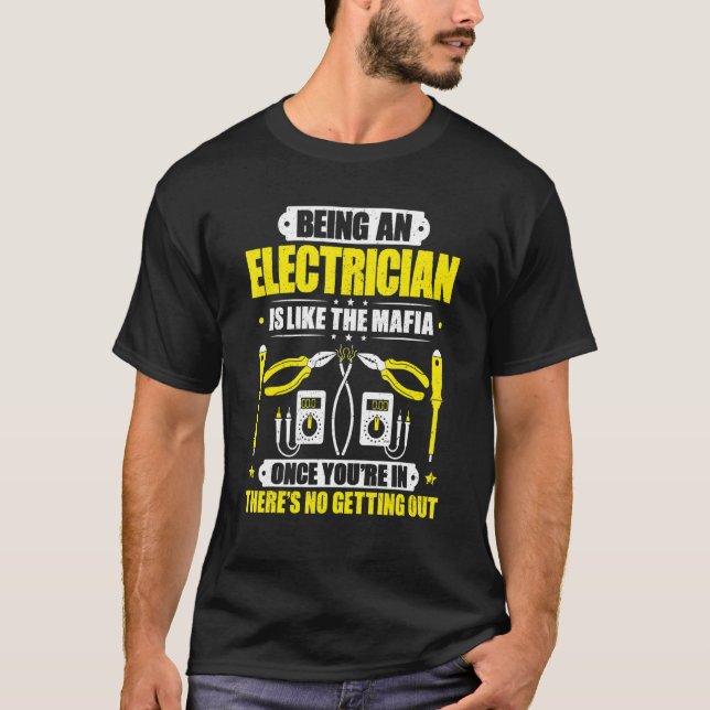 Som maffian Electrician T Shirt (Framsida)