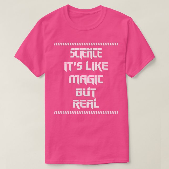 Som Magic men Real Science Funny Citote Sarcastic T Shirt (Design framsida)