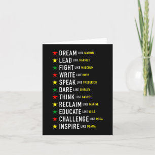 Som Martin Lead som Harriet Black History Month Kort