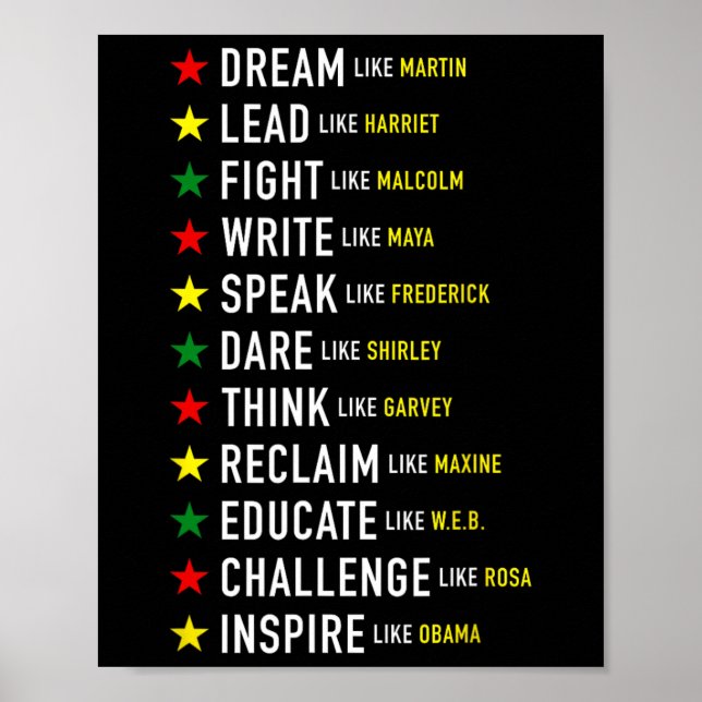 Som Martin Lead som Harriet Black History Month Poster (Framsidan)