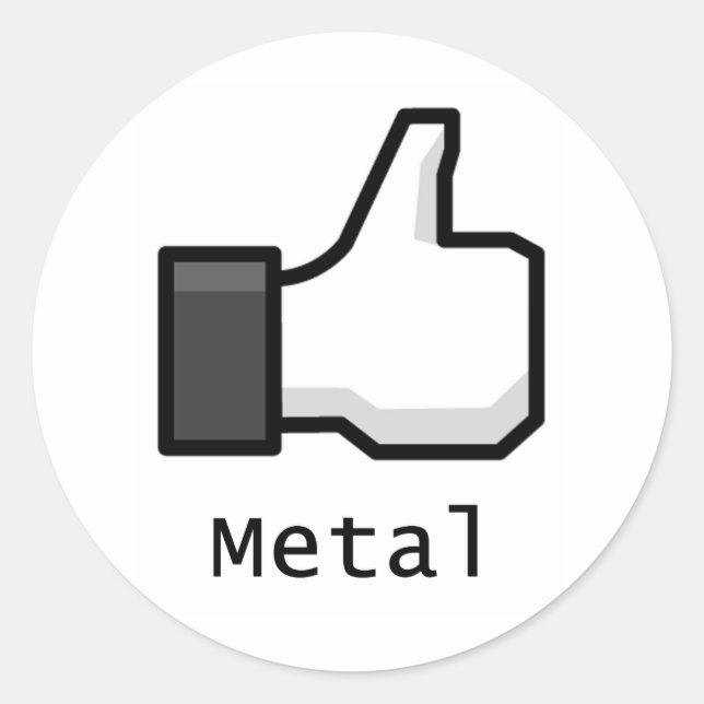 Som Metall Runt Klistermärke (Framsida)