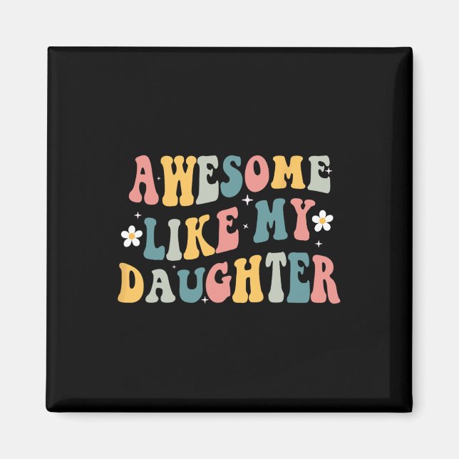 Som min dotterunge Mor Fars dag Mamma Pappa Magnet (Framsidan)