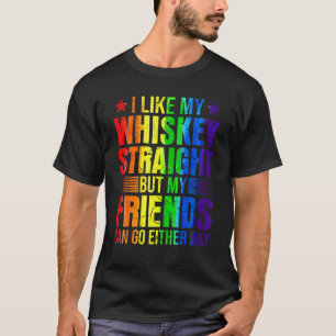 Som min Whiskey Raka vän Proud Ally Lgbtq T Shirt