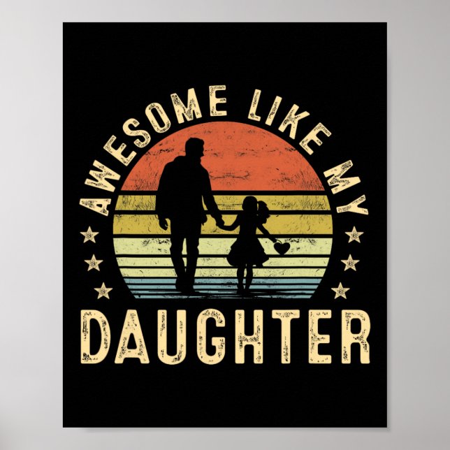 Som mina dottergåvor Manar Pappa Far Fars dag Poster (Framsidan)