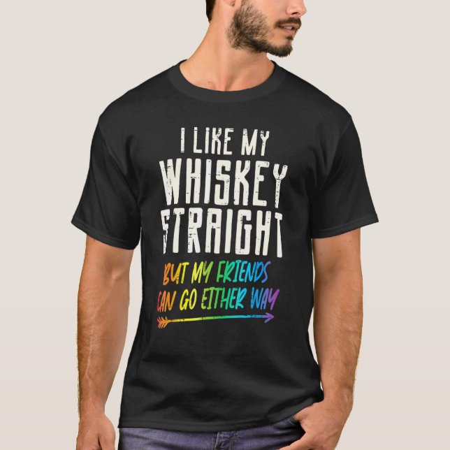 Som mina Raka vänner Lgbtq Gay pride P T Shirt (Framsida)