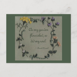 Som mitt Garden har ett blomstrande vykort