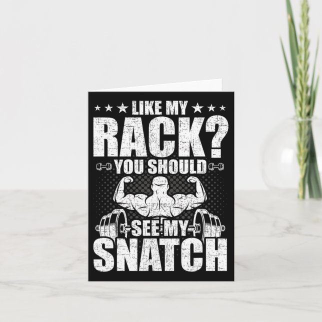 Som mitt rack ska du se min snatch Bodybuilding Kort (Framsida)