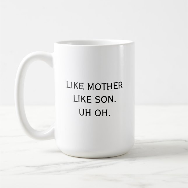 Som Mor som Son Eoh Mamma Humor Funny Kaffemugg (Vänster)