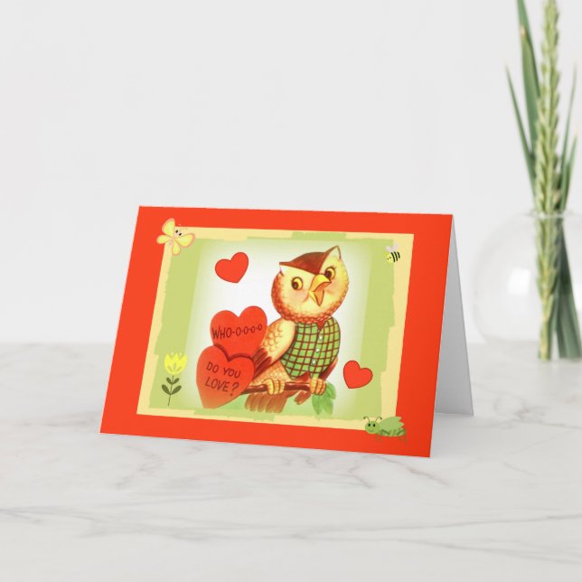 "Som-nolla-nolla dig älskar" den Retro Helgkort (Framsida)