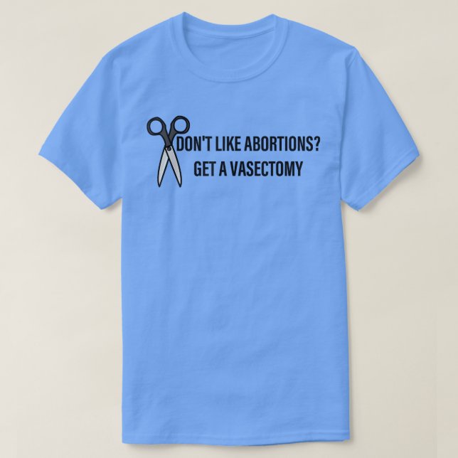 Som om abbortioner får en vasectomy Uterus Funny Q T Shirt (Design framsida)