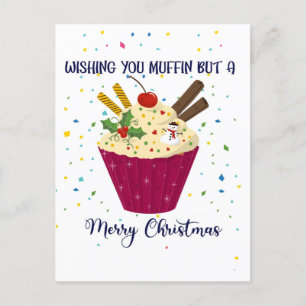 som önskar dig muffin men ett God jul-kort Vykort