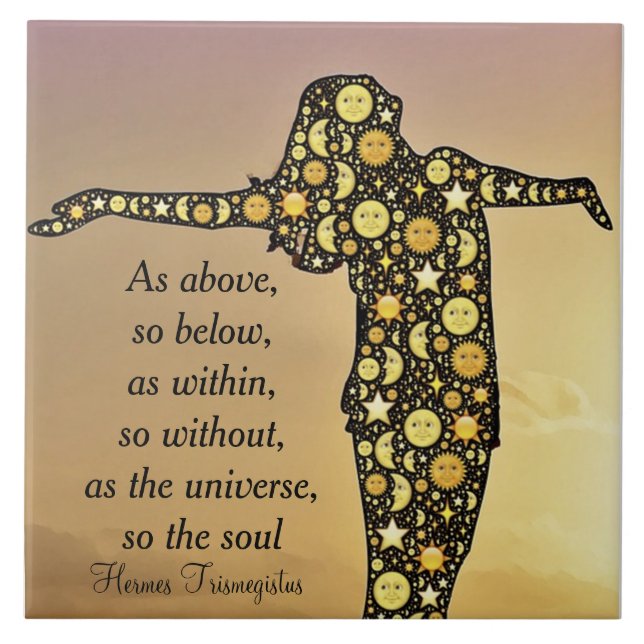 SOM ÖVER, SÅ NEDANFÖRA keramiska belägger med Kakelplatta (Framsidan)