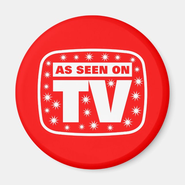 Som på TV - CH 2 med Snö-stjärnor Magnet (Framsidan)