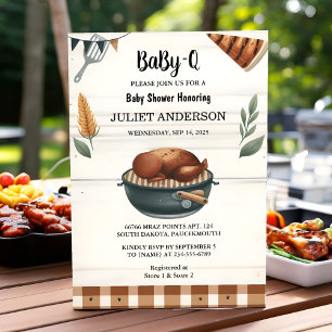 Som Plaid Babyq Rollig Mat Steak Nötkött Bbq Babyk Inbjudningar