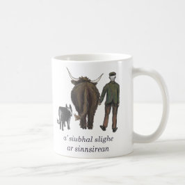 som reser väg till våra förfäder i gaeliska kaffemugg