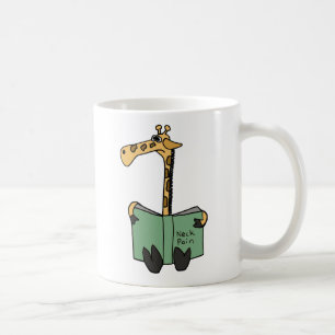 SOM roligt, smärtar den läs- nacken för giraffe Kaffemugg