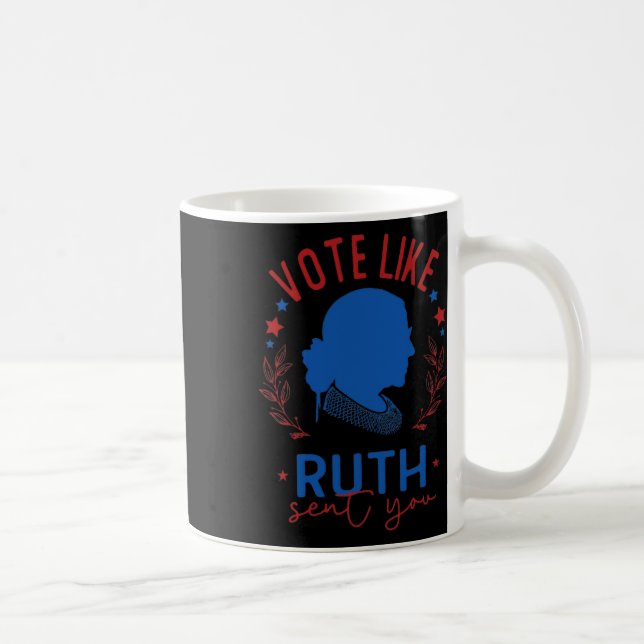 Som Ruth skickade dig en kvinnlig röstinspiration Kaffemugg (Höger)