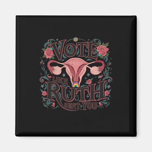 Som Ruth skickade dig en kvinnlig röstinspiration Magnet (Framsidan)