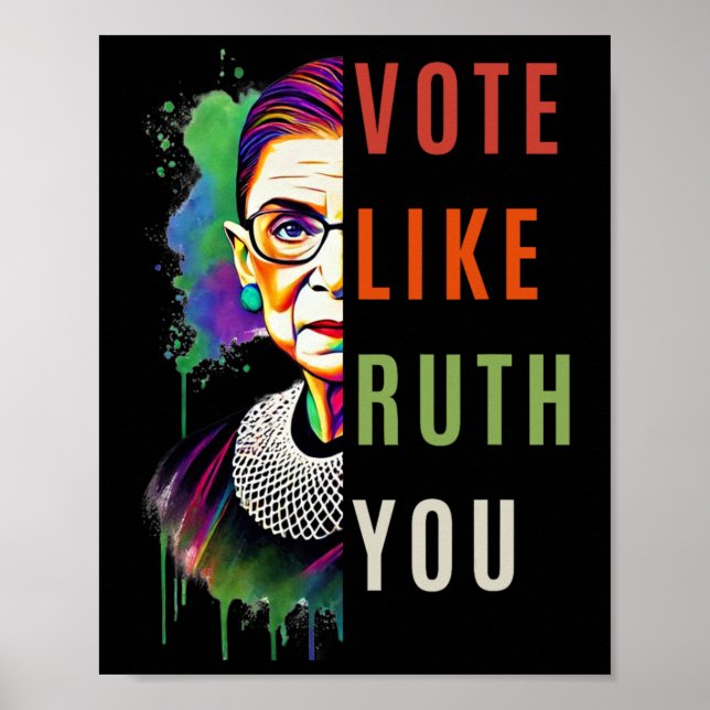 Som Ruth skickade dig färglös feministisk konst Poster (Framsidan)