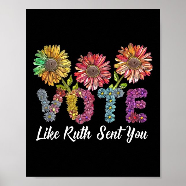 Som Ruth skickade dig Shirt Uterus Feminist LGBT f Poster (Framsidan)