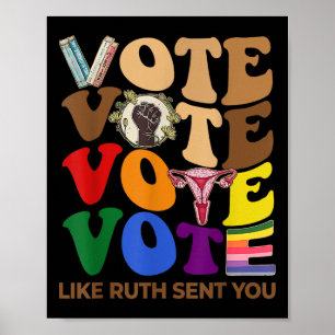 Som Sent Ruthh Groovy Uterus Feminist Lgbt Pr Poster