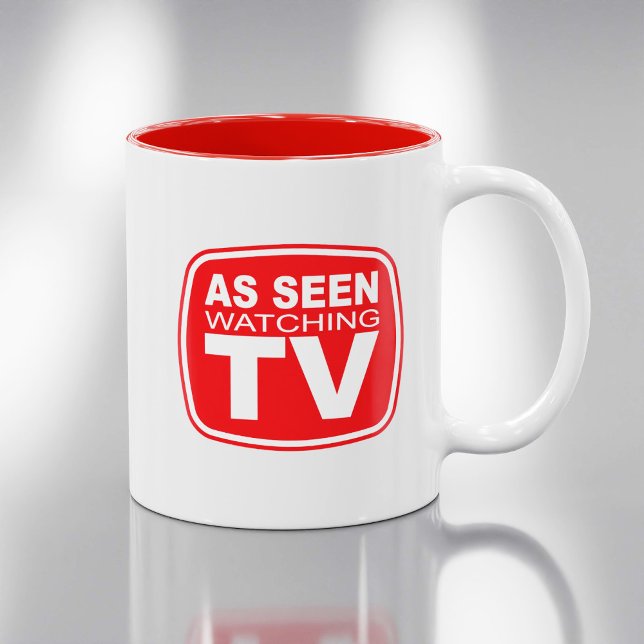 Som sett när man tittar på TV Två-Tonad Mugg (Skapare uppladdad)