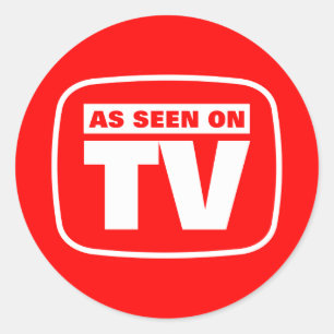 Som sett på TV:N Runt Klistermärke