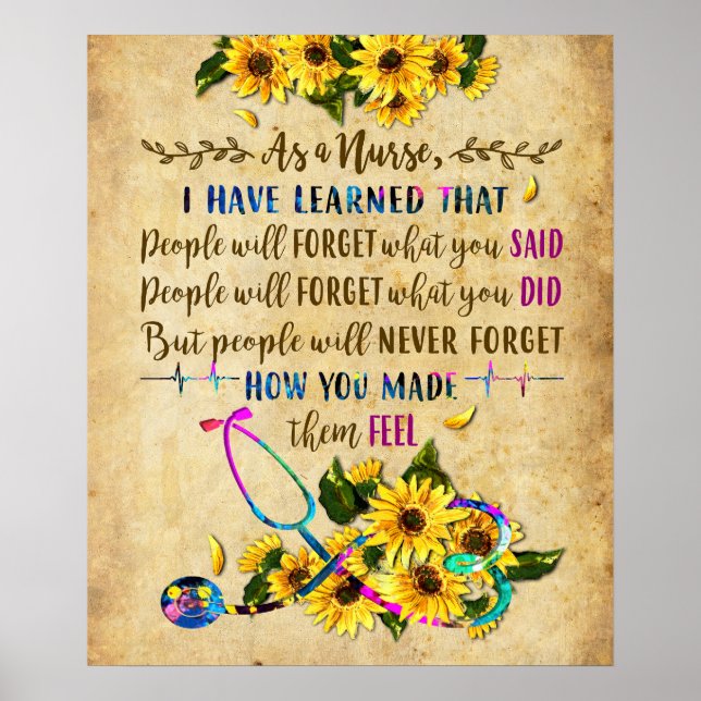 Som sjuksköterska inspiration och motivation poster (Framsidan)