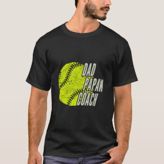 Som Softball Pappa Papaw Tränare T Shirt