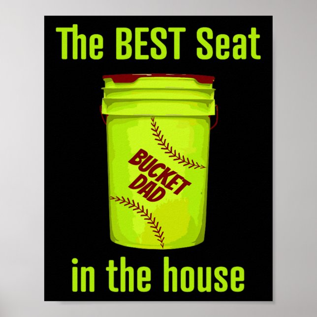 Som T-shirts Mjukt Pappa Bästa Sätet I Hus Pitcher Poster (Framsidan)