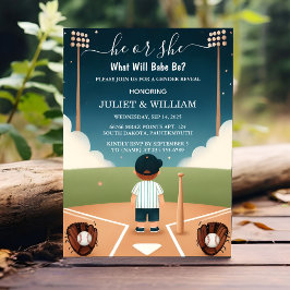 Som Team Boll Game Pitch Roligt Baseball Gender Re Inbjudningar