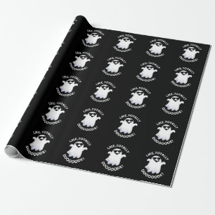 Som Totally Doode Funny Ghost Pun Mörk BG Presentpapper