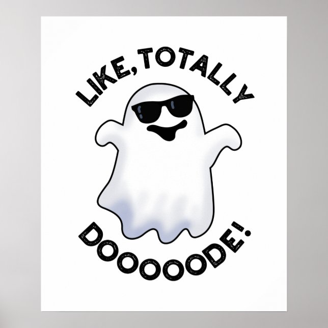 Som Totally Doode Funny Ghost Pun Poster (Framsidan)