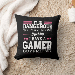Som tur är har jag en Gamer Girlkompis Funny Coupl Kudde