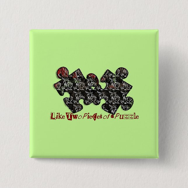 Som två Biet av ett pussel Knapp (Framsida)
