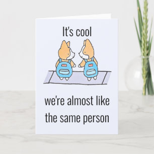 Som Twillingar Funny Birthday Humor Card Helgkort