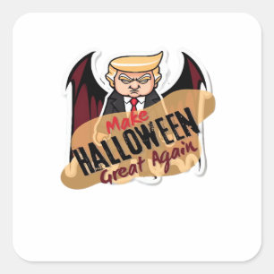 Som Vampyre - gör Halloween Underbart igen. Klassi Fyrkantigt Klistermärke