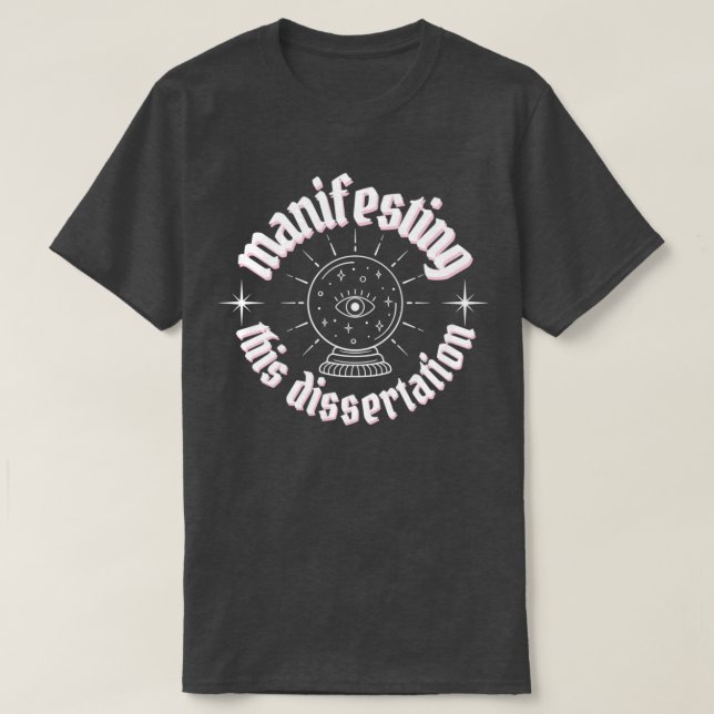 som visar denna dissertering av vit brev 2 t shirt (Design framsida)