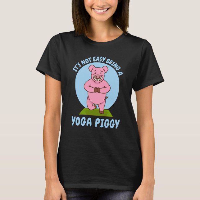 som yoga piggy gris t shirt (Framsida)
